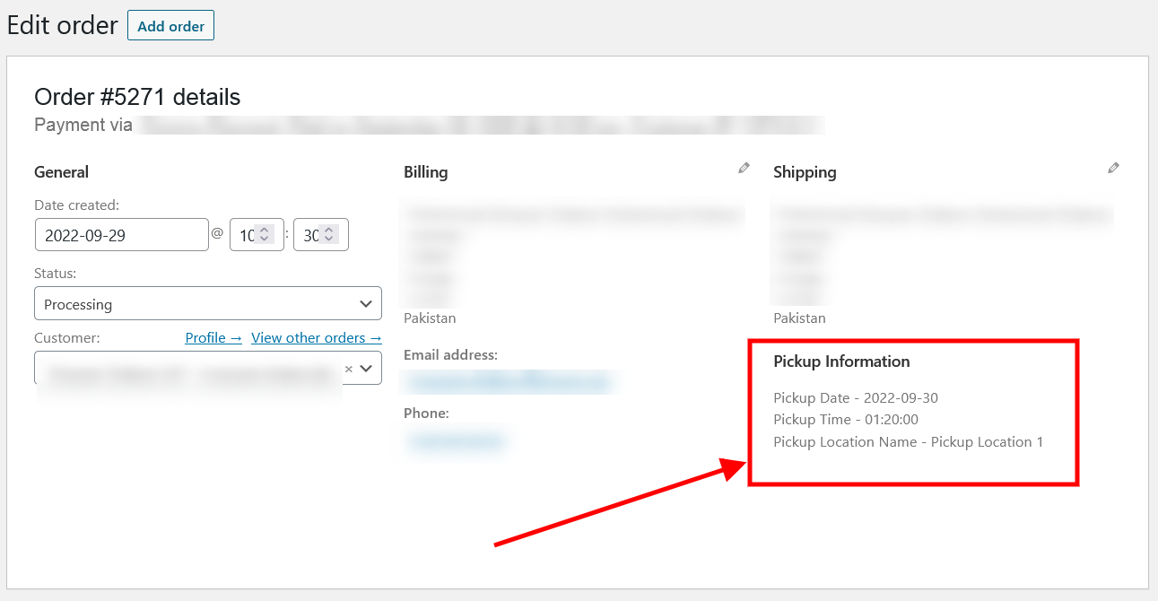 Admin Order WooCommerce Local Pickup With Multiple Locations​ - ProgosTech