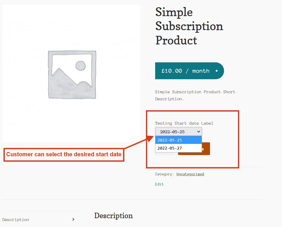 Frontend Specific Start Dates Custom Start Date for WooCommerce Subscriptions - ProgosTech