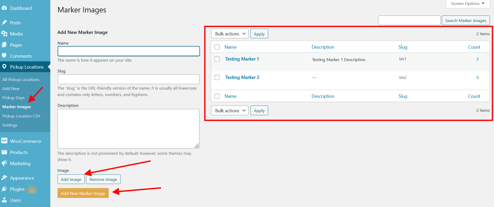 Marker Images WooCommerce Local Pickup With Multiple Locations​ - ProgosTech