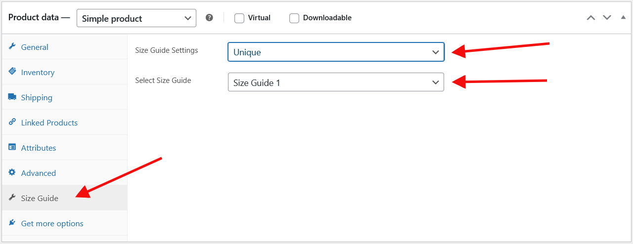 WooCommerce Product Size Charts Plugin Simple Product- ProgosTech