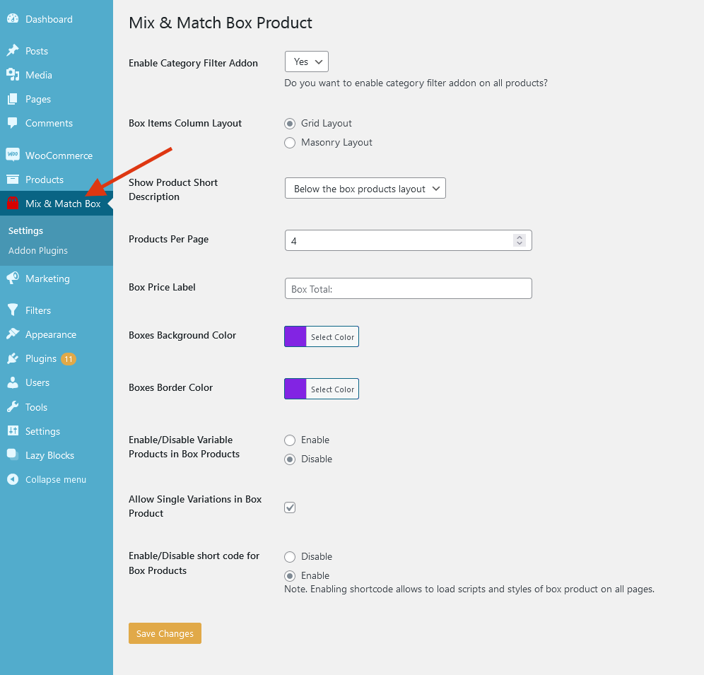 How to Create WooCommerce Custom Product Boxes Using a Plugin Step by Step - Settings
