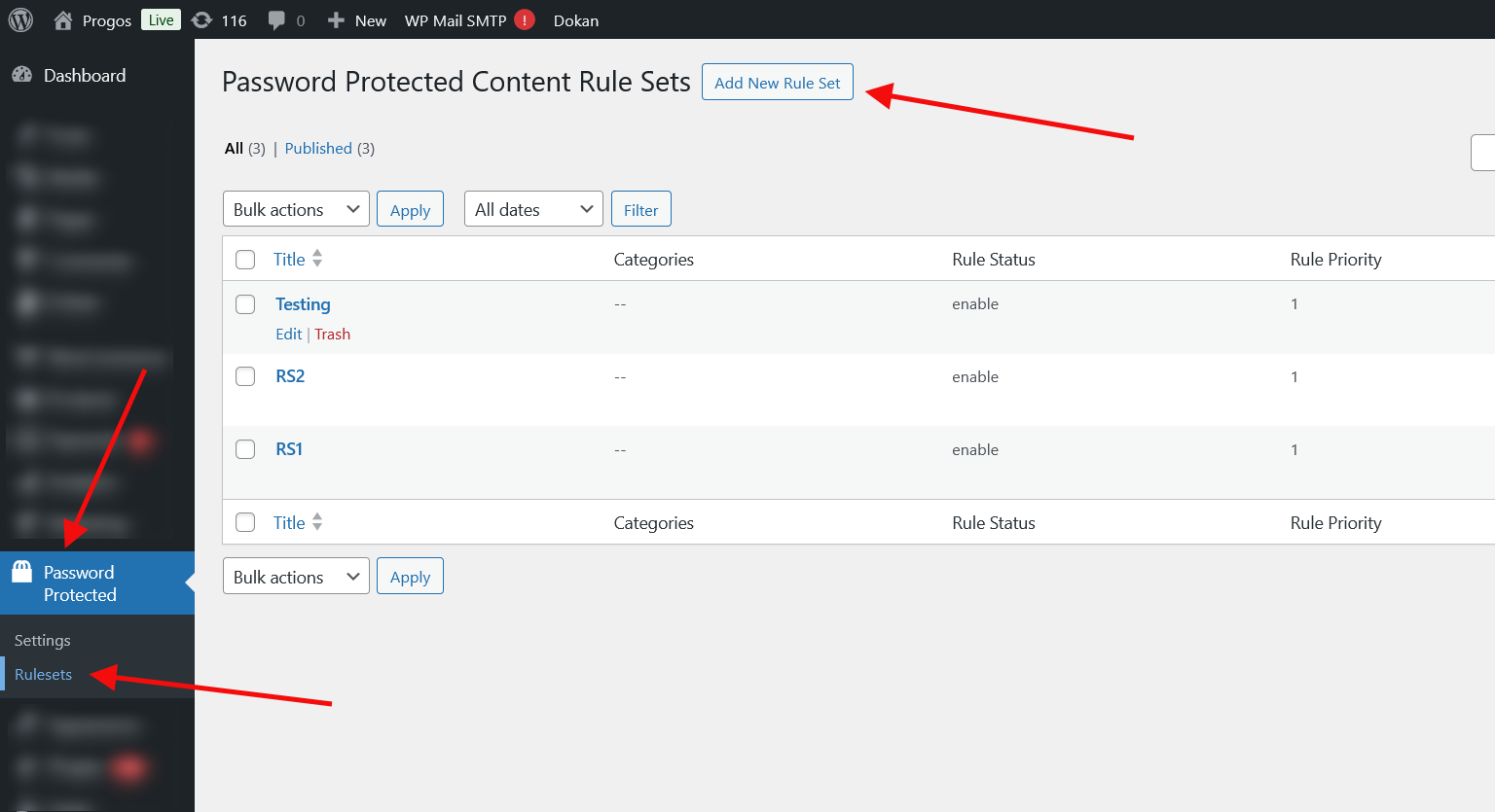 Password Protect WooCommerce Products and Categories RuleSets