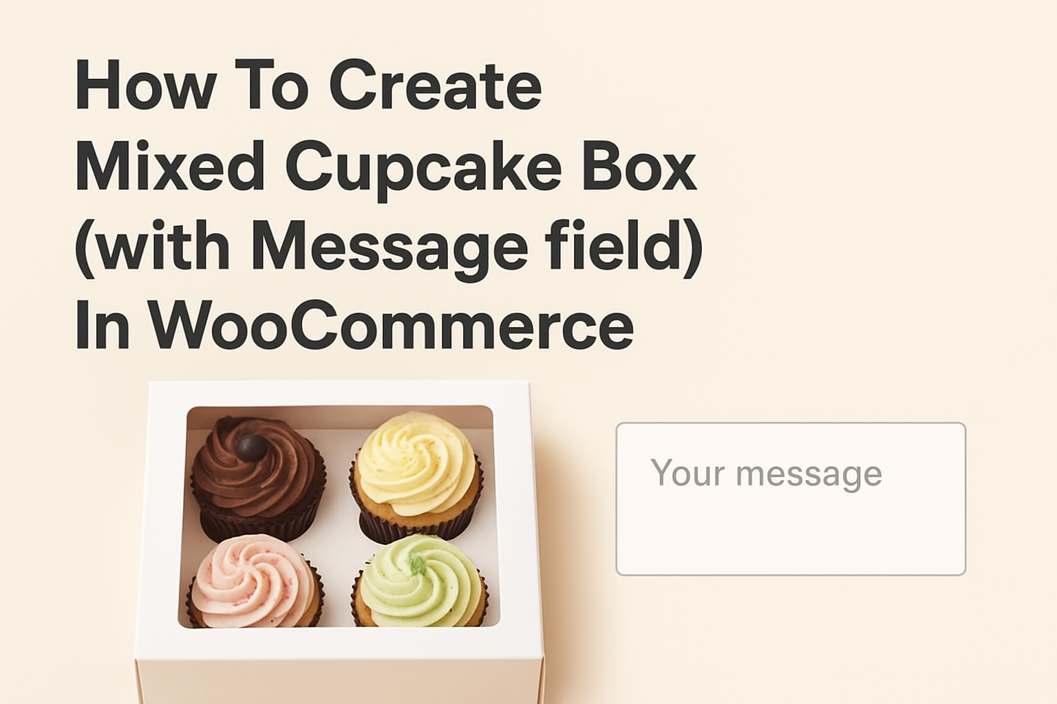How To Create Mixed Cupcake Box (with Message field) In WooCommerce